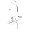 KLUDI NOVA FONTE Puristic Душевой гарнитур для ванны 1S, черный матовый, арт. 2085039-15