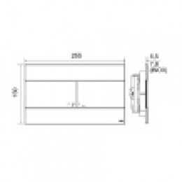 659041 Панель механ. Двойная SLIM, пластик белый