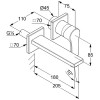 KLUDI ZENTA SL, настенный смеситель для умывальника, длина излива 180 мм, хром