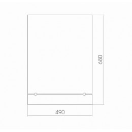 LORANTO зеркало Модерн Люкс 490*680 мм с полкой