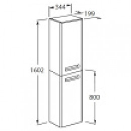 THE GAP ORIGINAL Шкаф-колонна левый, белый