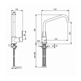 BA269AA VIDIMA BALANCE Смеситель для кухонной мойки
