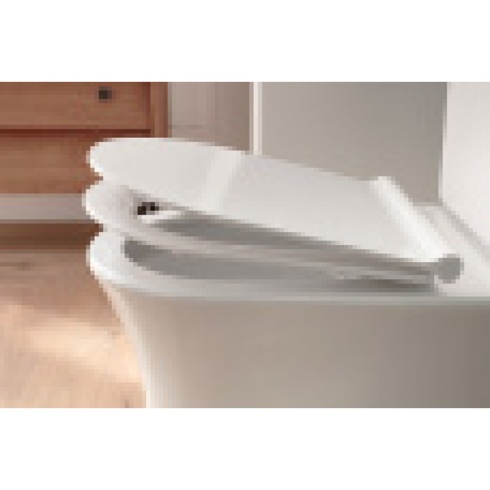 E33127-0 ALEO/SOPRANO Сиденье тонкое из термодюропласта с микролифтом и металлическими креплениями, легкое снятие, белый