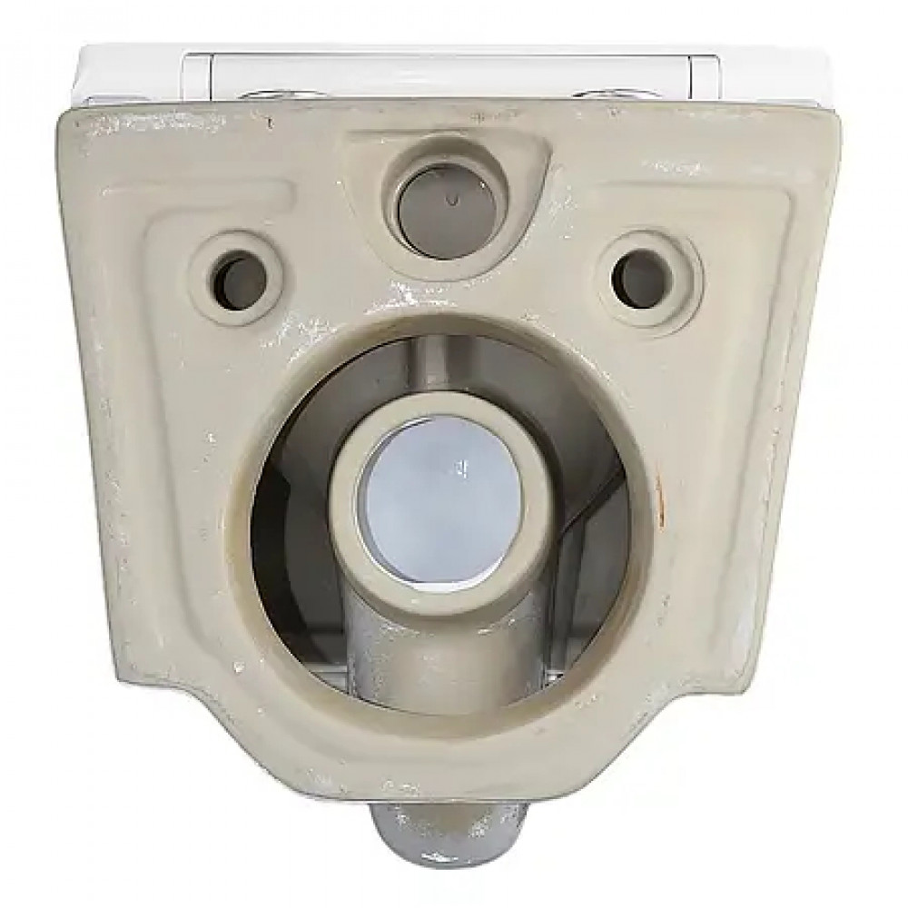 UNO унитаз подвесной, безободковый в комплекте сиденьем микролифт 485x365x365 мм(2 места)