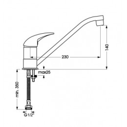 BA006AA ORION Смеситель для кухонной мойки