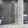 AZ-S43-100-BGL-CL Душевое ограждение SHANGHAI ROD-100х100х195-BGL-CL, прозрачное стекло 6 мм, профиль брашированное золото