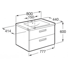 THE GAP ORIGINAL Модуль д/раковины 800 мм, белый