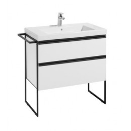 DOMI Модуль д/раковины 800 мм, 2 ящика, белый глянец (подходят раковины Gap, Gap plus, Victoria Nord)