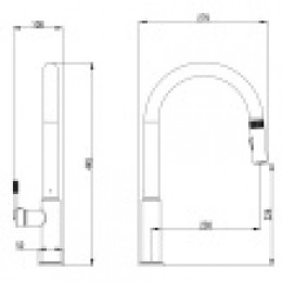 Смеситель выдвижной для кухни алмазная текстура, хром