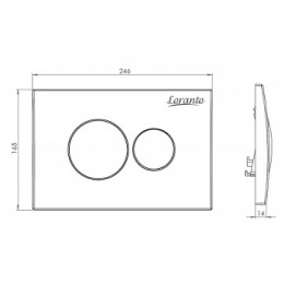 Loranto Кнопка для инсталляции круглая хром глянец