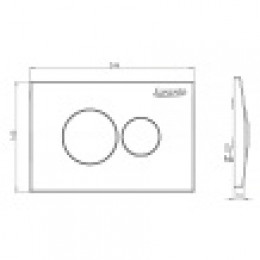 Loranto Кнопка для инсталляции круглая хром глянец