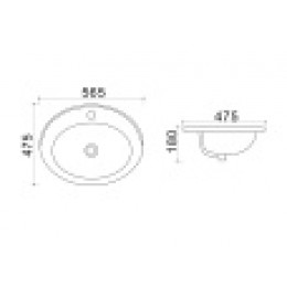 AZ-404 Раковина 56,5 *47,5*18 см