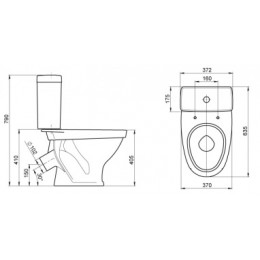 Унитаз-компакт Форвард бел.