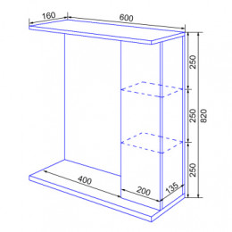 Тумба Стиль- 70/1 (660*830*320) БЕЗ РАКОВИНЫ Балтика 70