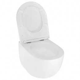 Azario TERSO  AZ-092E-UQ3 ТОРНАДО 3.0 (СКРЫТОЕ КРЕПЛЕНИЕ) подвесной  унитаз в комплекте с сидением микролифт 495x360x370mm