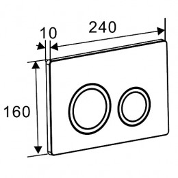 Клавиша смыва, черная матовая (круглая), AZARIO NEW (AZ-501A)