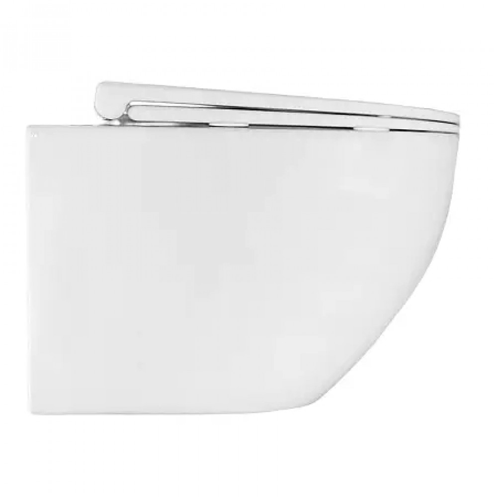 BONELLE Унитаз подвесной безободковый с сиденьем микролифт, смыв ТОРНАДО. Размер 490x345x350 мм (1 место)