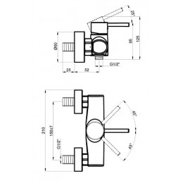 TASCO Смеситель для душа, хром