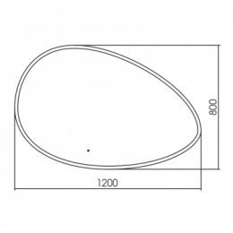 AZARIO зеркало OMEGA 1200*800 бесконтактный сенсор