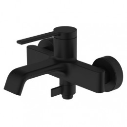 VINCENTE Смеситель для ванны и душа с полным душевым набором, черный