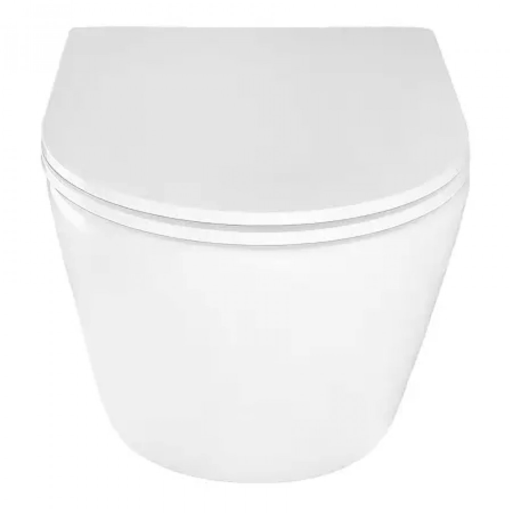 UNO унитаз подвесной, безободковый в комплекте сиденьем микролифт 485x365x365 мм(2 места)