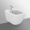 T3552V1 TESI Silk White (Белый шёлк) Подвесное биде, с отверстием под смеситель, с отверстием перелива, с крепежом TT0299598