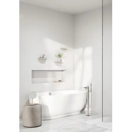 KLUDI ZENTA SL Однорычажный смеситель для ванны и душа DN 15, для отдельно стоящих ванн, арт. 485900565