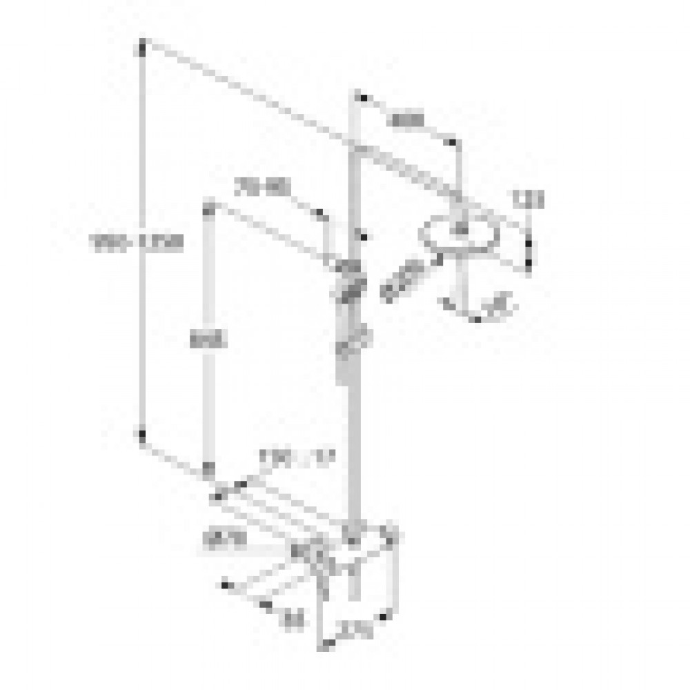 KLUDI LOGO DUAL SHOWER SYSTEM Душевая система со смесителем для душа, арт. 6808505-00