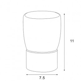 ELVIA Стакан керамический настольный, золото