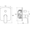 Смеситель настенный с переключателем CL 065.00 для R-box