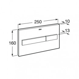 DUPLO  IN-WALL Смывная клавиша двойная, PL7 черная