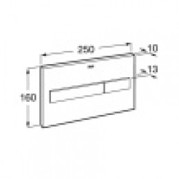 DUPLO  IN-WALL Смывная клавиша двойная, PL7 черная