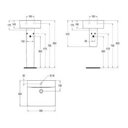 E788401 CONNECT CUBE Умывальник 50 см,