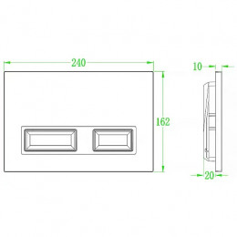 Клавиша смыва Infrared Sensor Panel AZARIO NEW , матовый черный (инст. AZ-510A)