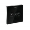 15736600 ShowerSelect Glass Модуль с тремя запорными клапанами, стеклянный (черный/хром)