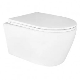 UNO унитаз подвесной, безободковый в комплекте сиденьем микролифт 485x365x365 мм(2 места)