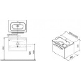 ХХ Тумба под умывальник SDU 800 Chrome белая/белая