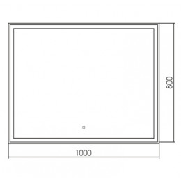 AZARIO зеркало Ливия 1000*800 сенсор выкл