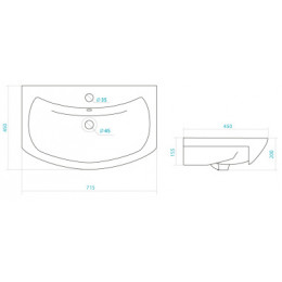 АКВАТОН БАЛТИКА 70 Умывальник