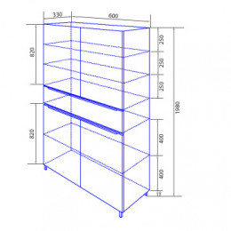 Пенал LOTOS 60 (60*198*33) напольный
