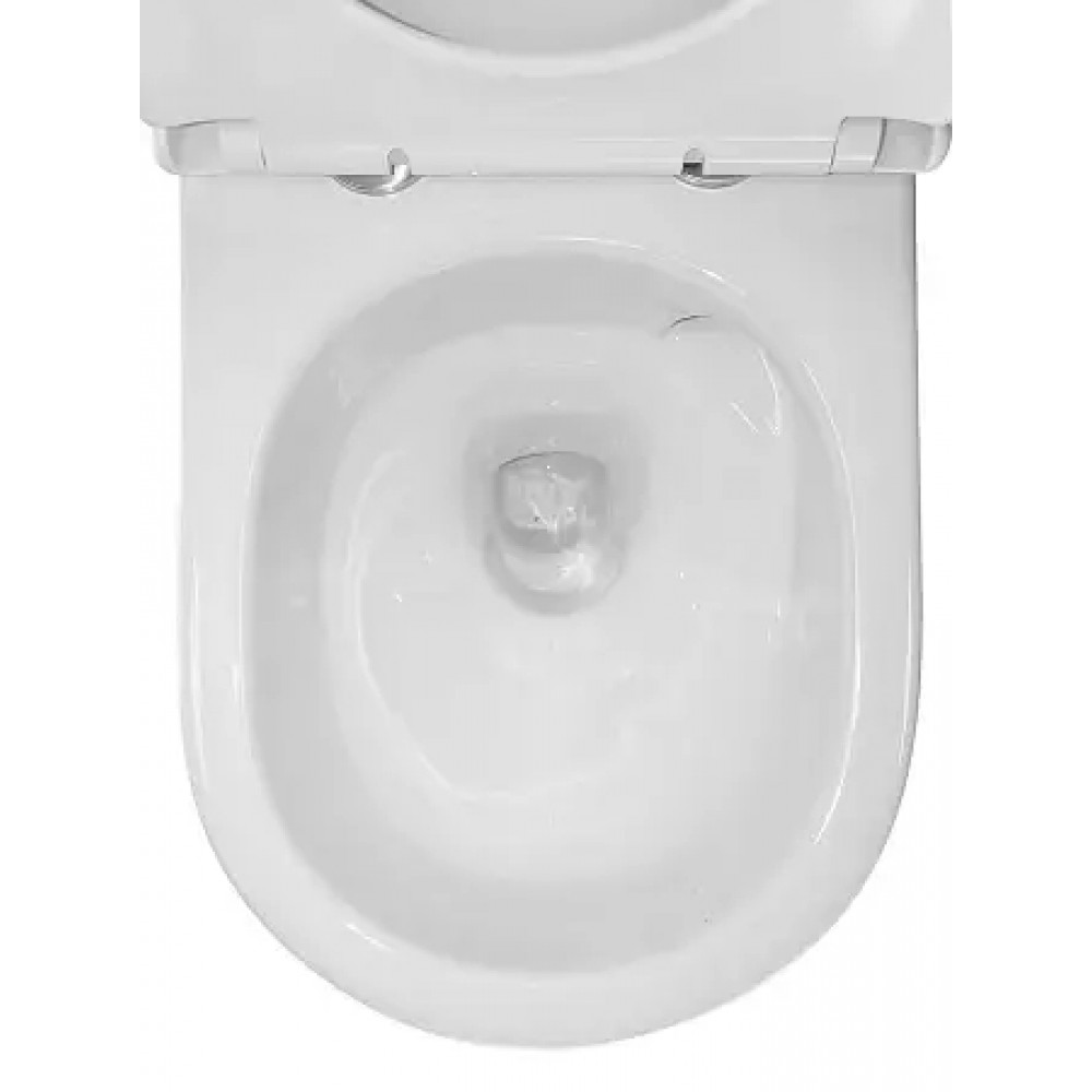 BONELLE Унитаз подвесной безободковый с сиденьем микролифт, смыв ТОРНАДО. Размер 490x345x350 мм (1 место)