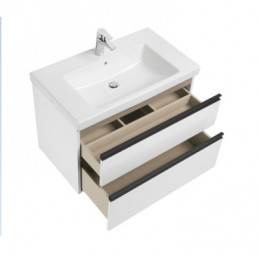 DOMI Модуль д/раковины 800 мм, 2 ящика, белый глянец (подходят раковины Gap, Gap plus, Victoria Nord)