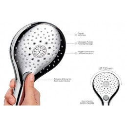 SYNCRONIA Ручной душ Ø120 мм.(ABS пластик), 6 режимов, цвет хром