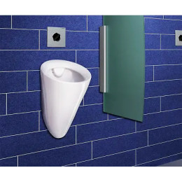 116.021.21.5 Система электронного управления смывом писсуара Geberit, питание от сети, защитная крышка типа 01: Глянцевый хром