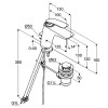KLUDI BALANCE Однорычажный смеситель для раковины, с донным клапаном, арт. 520230575