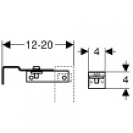 111.839.00.1 Комплект крепления к стене Geberit Duofix для отдельного монтажа (2 шт.)