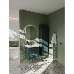 Ona Тумба под раковину 600, зеленый матовый 2 ящика (подходит раковина ZRU9307561, 732799E000, 73279A8000)