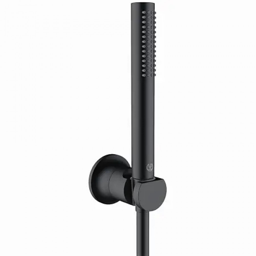 KLUDI NOVA FONTE Puristic Душевой гарнитур для ванны 1S, черный матовый, арт. 2085039-15