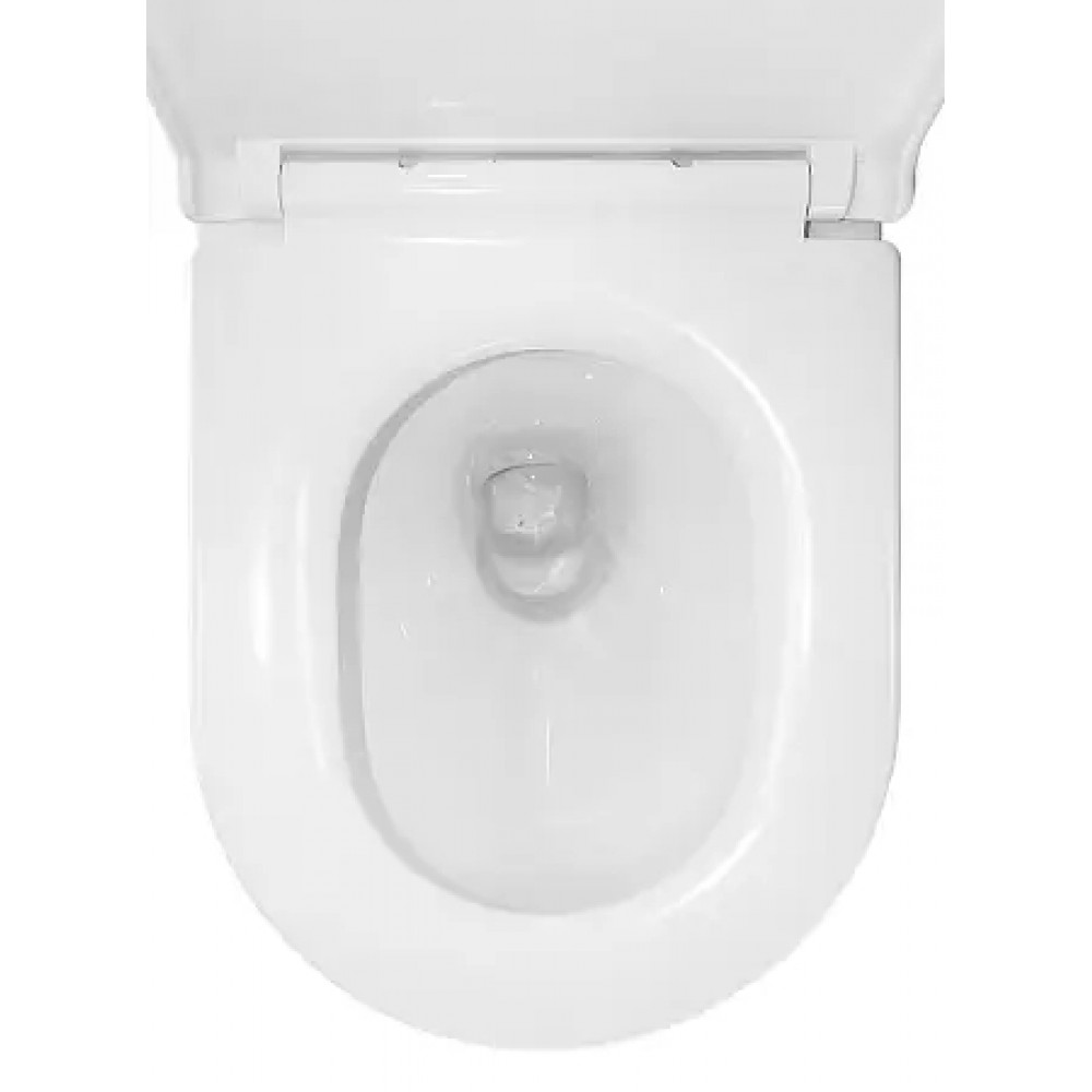 BONELLE Унитаз подвесной безободковый с сиденьем микролифт, смыв ТОРНАДО. Размер 490x345x350 мм (1 место)