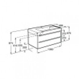 Z_INSPIRA Модуль в комплекте с раковиной  1000 мм, темный дуб/зеркальный фасад
